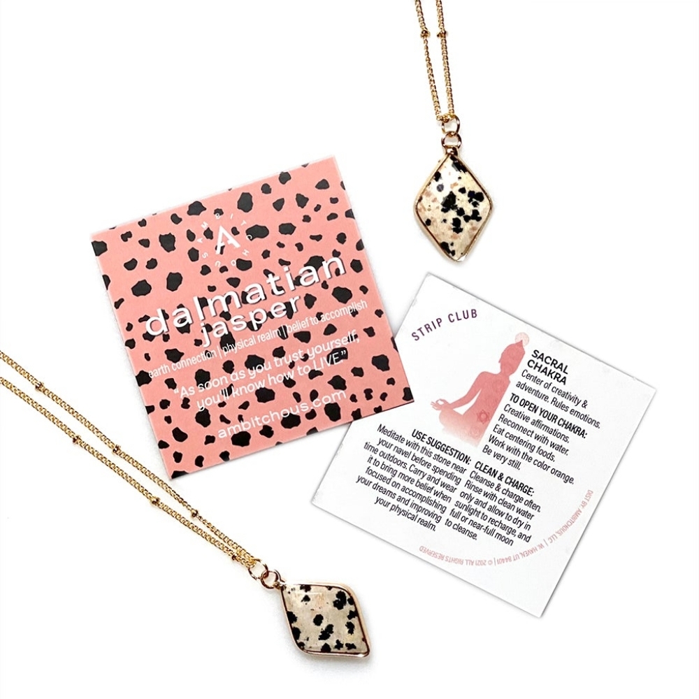 1 Dalmatian Stone Pendant for Self Belief